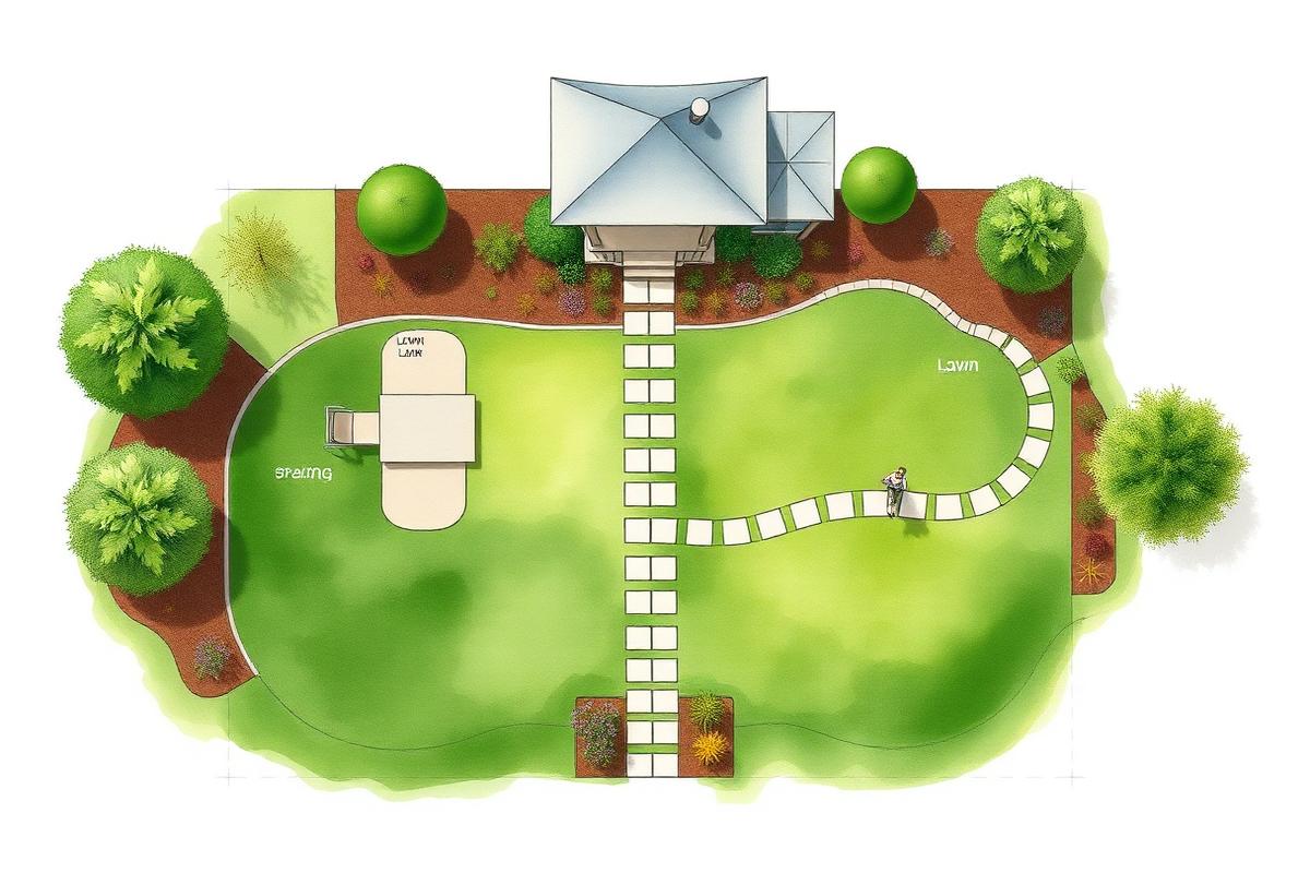 Landscape architecture blueprint plan
