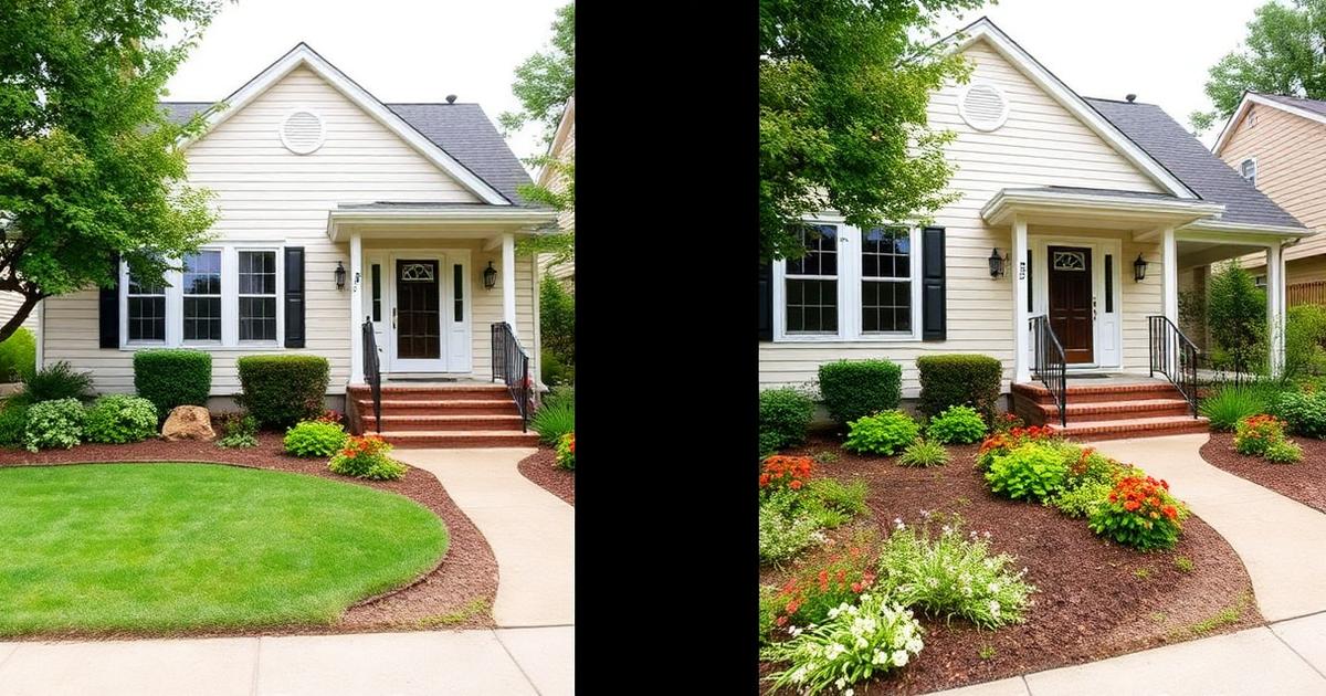 Curb Appeal Before and After: AI-Planned Front Yard Transformations