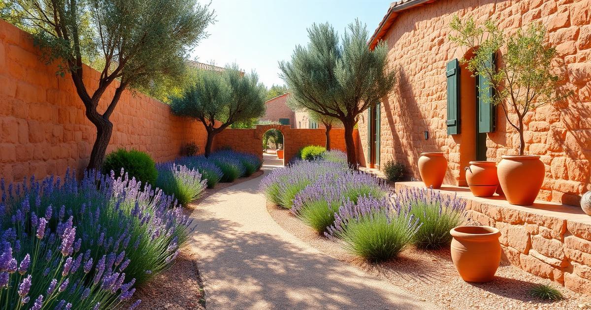 Mediterranean Garden Design with AI: Warm Stones, Gravel Paths, and Drought-Tolerant Plants